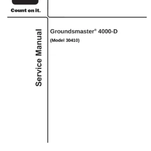 Toro Groundsmaster 4000-D Service Manual 02097SL Rev G - Model 30410 PDF