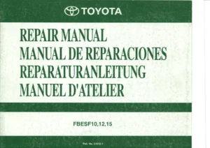 Toyota FBESF10 FBESF12 FBESF15 Electric Forklift Repair Manual - PDF