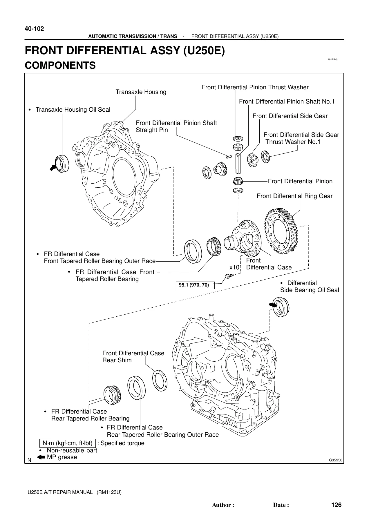 Toyota U250E Automatic Transaxle Repair Manual (RM1123U) - Overhaul & Service Specifications PDF - Image 2