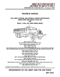U.S. Army M809 Series 5-Ton 6x6 Repair Parts & Special Tools Manual Vol. 1 - TM 9-2320-260-24P-1