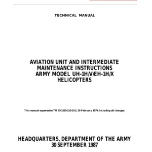 UH-1H UH-1V EH-1H EH-1X Helicopter Maintenance Manual TM 55-1520-210-23-2 Volume 2 PDF