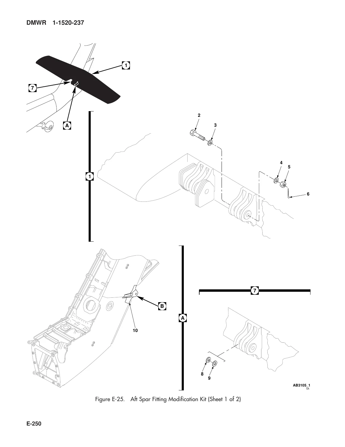 UH-60A EH-60A UH-60L Black Hawk Airframe Depot Maintenance Modification Kits Manual - DMWR 1-1520-237-3 Appendix E - Image 3