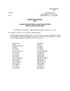 UH-60A UH-60L EH-60A Black Hawk Operator's Manual TM 1-1520-237-10 - PDF Download