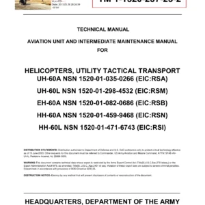 UH-60A UH-60L EH-60A HH-60A HH-60L Aviation Unit Intermediate Maintenance Troubleshooting Manual TM 1-1520-237-23-2 Volume 2
