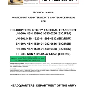 UH-60A UH-60L EH-60A HH-60A HH-60L Volume 4 Troubleshooting Manual TM 1-1520-237-23-4
