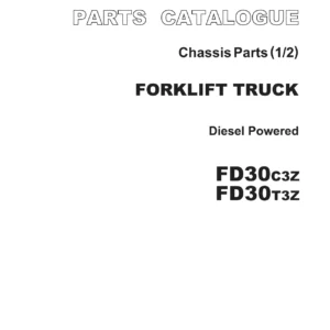 UniCarriers FD30C3Z FD30T3Z Diesel Forklift Chassis Parts Catalogue - Volume 1 of 2 PDF