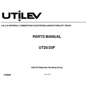 Utilev UT20 UT25P Forklift Parts Manual 2013 - Complete Illustrated PDF Catalog
