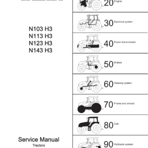 Valtra N103 H3 N113 H3 N123 H3 N143 H3 Tractors Service Manual