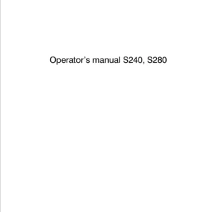 Valtra S240 S280 Tractor Operator's Manual PDF - S Series Operation & Maintenance Guide