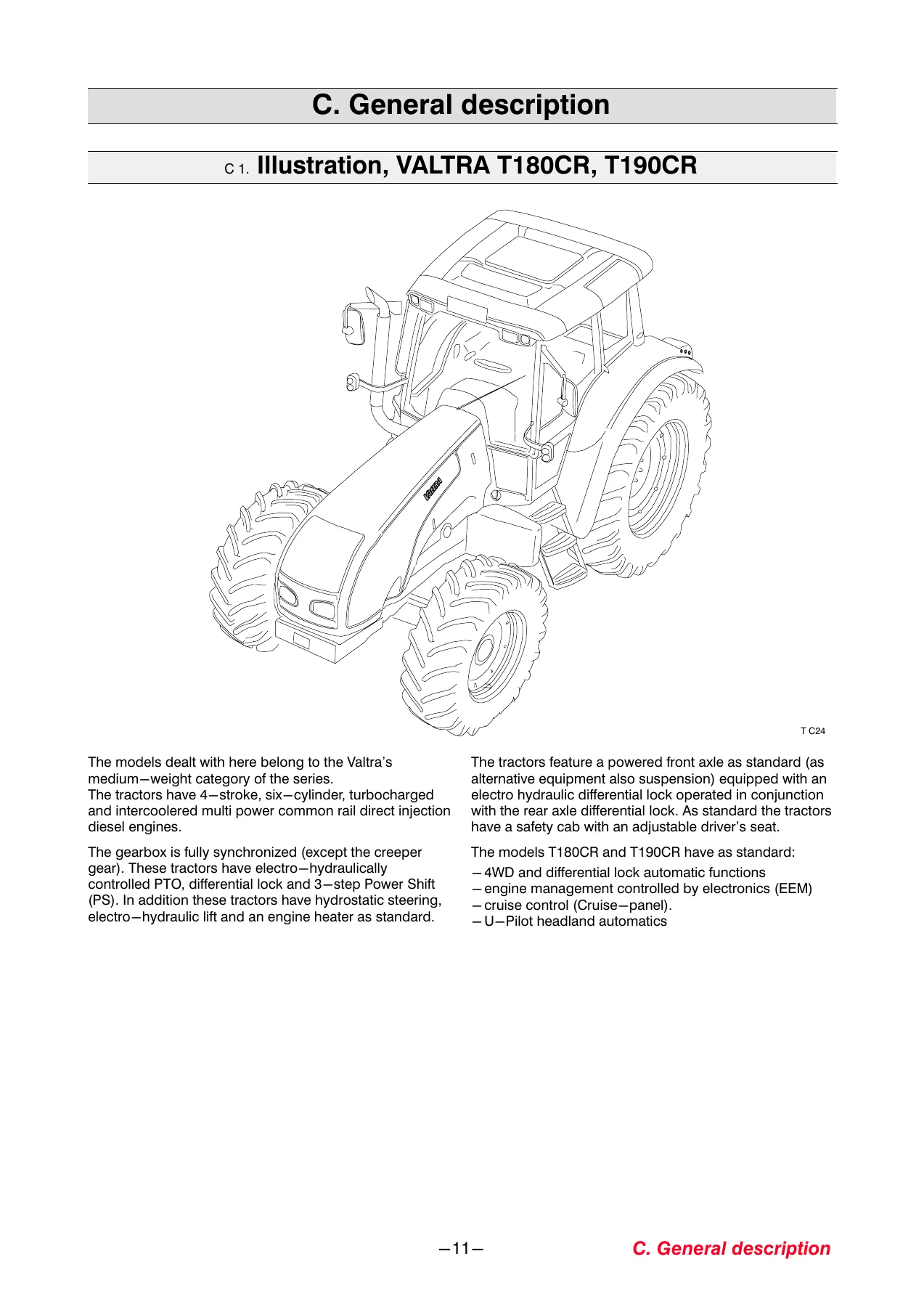 Valtra T180CR & T190CR Tractor Operator's Manual - PDF Download - Image 2