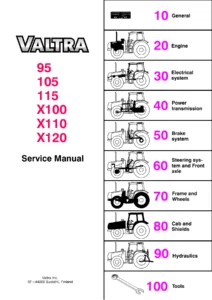 Valtra Valmet 95 105 115 X100 X110 X120 Tractor Service Manual PDF