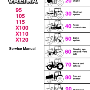Valtra Valmet 95 105 115 X100 X110 X120 Tractor Service Manual PDF
