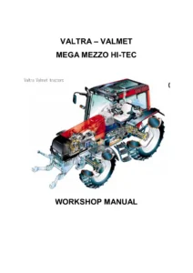 Valtra Valmet Mega Mezzo Hi-Tec 6000-8950 Series Tractors Workshop Manual