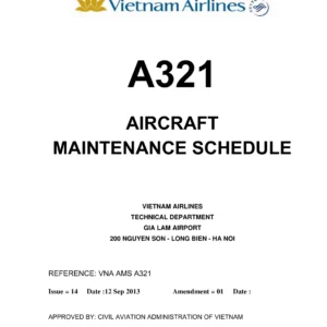Vietnam Airlines A321 Aircraft Maintenance Schedule - Issue 14 Amendment 01 (2013-2014) - PDF
