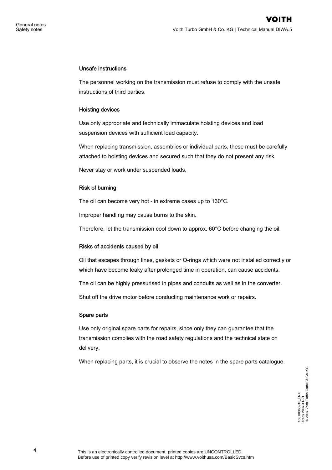 Voith DIWA.5 Transmission Technical Manual (2007) - 824.5 854.5 864.5 PDF - Image 2