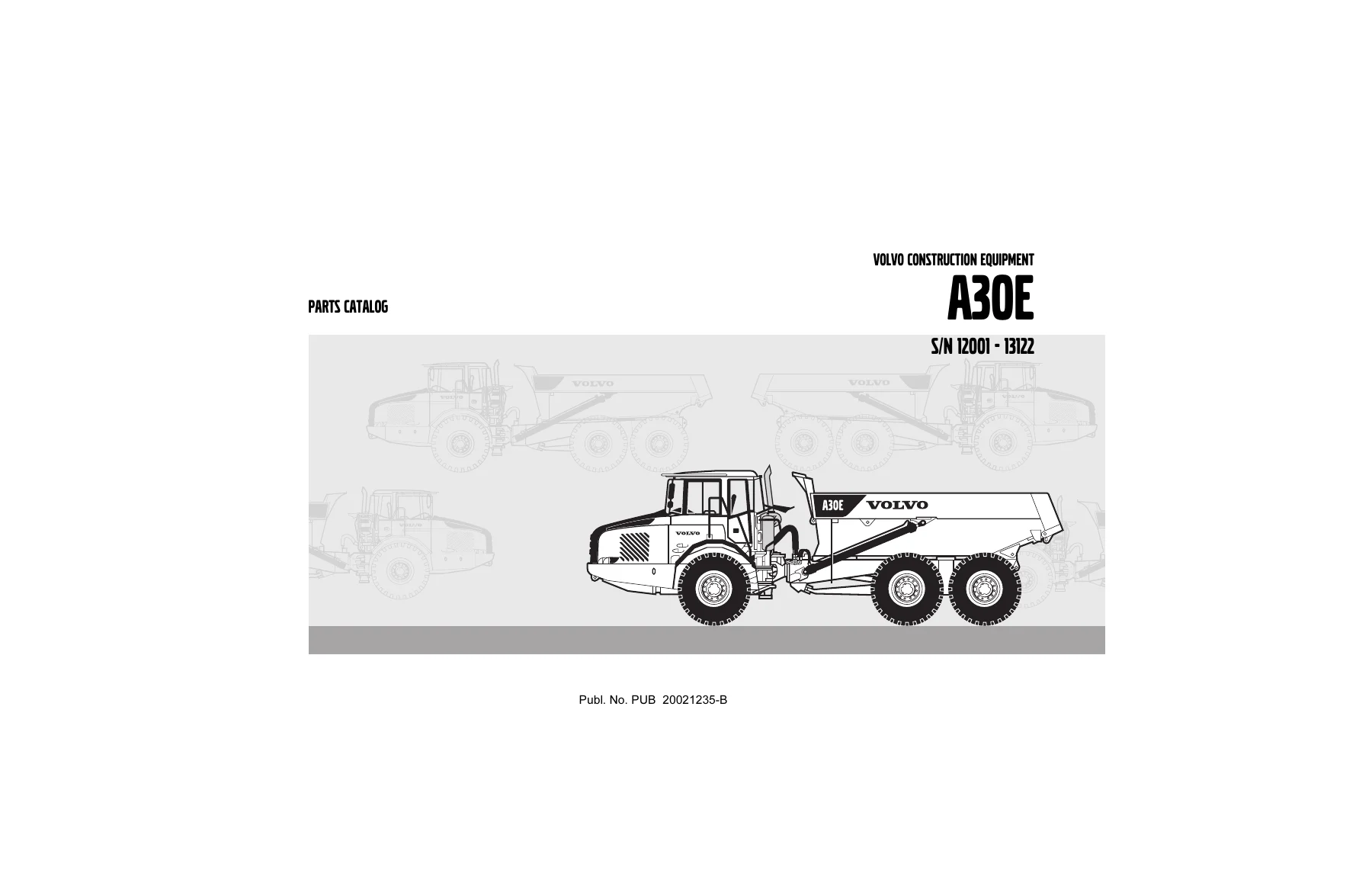 Volvo A30E Articulated Hauler Parts Catalog 2012 - S/N 12001-13122 PDF - Image 2