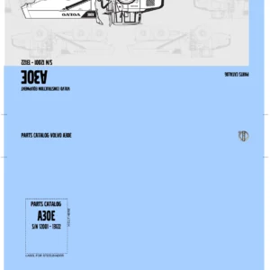 Volvo A30E Articulated Hauler Parts Catalog 2012 - S/N 12001-13122 PDF