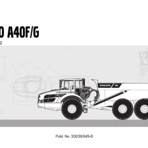 Volvo A40F A40G Articulated Hauler Parts Catalog - 20039345-D PDF