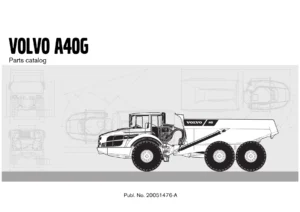 Volvo A40G Articulated Hauler Parts Catalog 20051476-A - Complete PDF