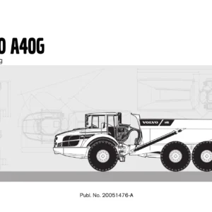 Volvo A40G Articulated Hauler Parts Catalog 20051476-A - Complete PDF