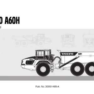 Volvo A60H Articulated Hauler Parts Catalog 20051485-A - Complete Illustrated PDF Parts Manual