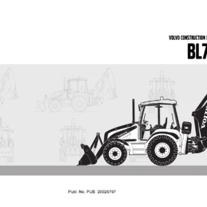 Volvo BL70B Backhoe Loader Parts Catalog - PUB 20026797 PDF Manual