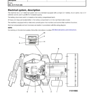Volvo BL71 PLUS Backhoe Loader Electrical System Service Manual 2014