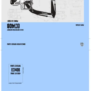Volvo EC140B Excavator Parts Catalog PDF - S/N 15001- and Up (Pub 20021238-B)