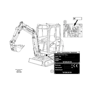 Volvo EC15B Type 272 XR Compact Excavator Parts Catalog - VOE 6444410017 PDF