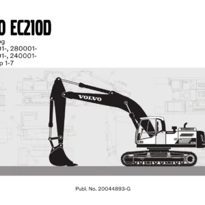 Volvo EC210D Excavator Parts Catalog 20044893-G - Parts 1 & 2 PDF Download
