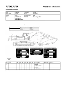 Volvo EC240B LC Excavator Parts Catalog PROSIS 20463 - PDF Parts Manual