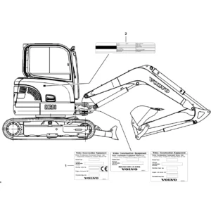 Volvo ECR58 Excavator Parts Catalog - PUB 95A9920043 PDF Download