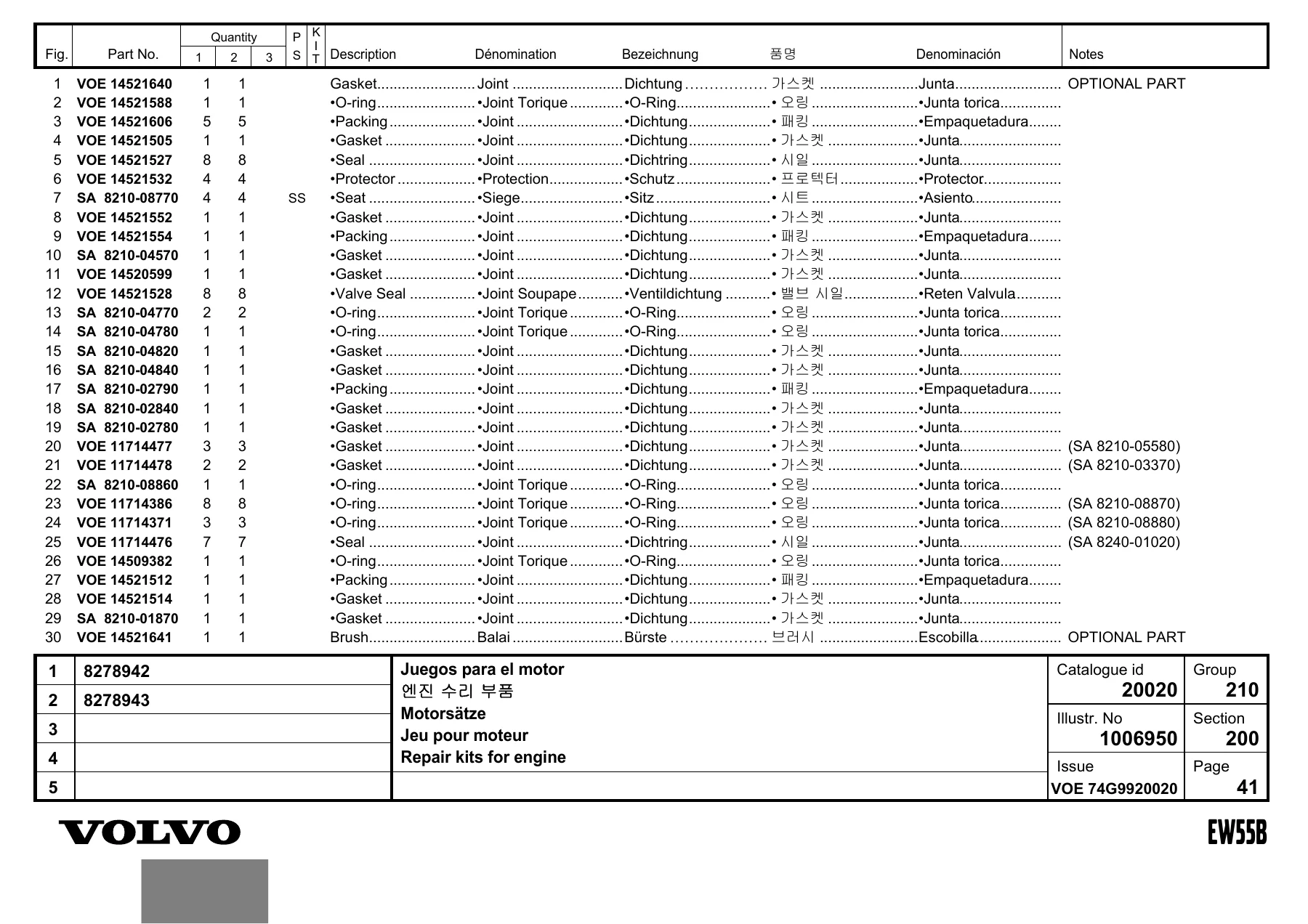 Volvo EW55B Excavator Parts Catalog Manual VOE74G9920020 - PDF Download - Image 3