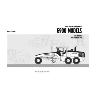 Volvo G900 G930 G940 G946 G960 G970 G976 G990 Parts Catalog S/N 39300-Up