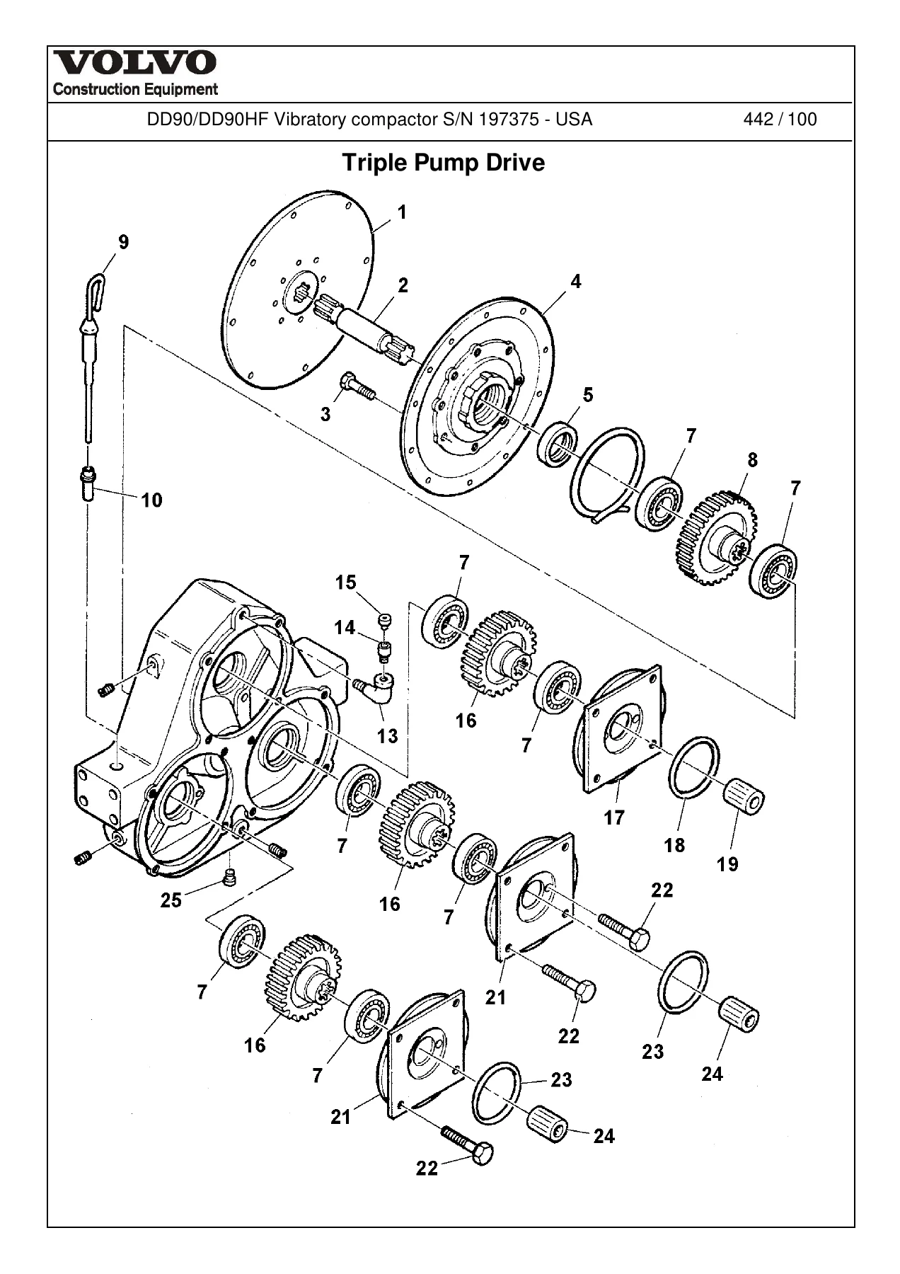Volvo Ingersoll Rand DD90 DD90HF Vibratory Compactor Spare Parts Catalog - S/N 197375 & Up (USA) - Image 3
