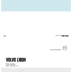 Volvo L180H Wheel Loader Parts Catalog 20039666-F May 2017 - Complete Spare Parts Manual PDF