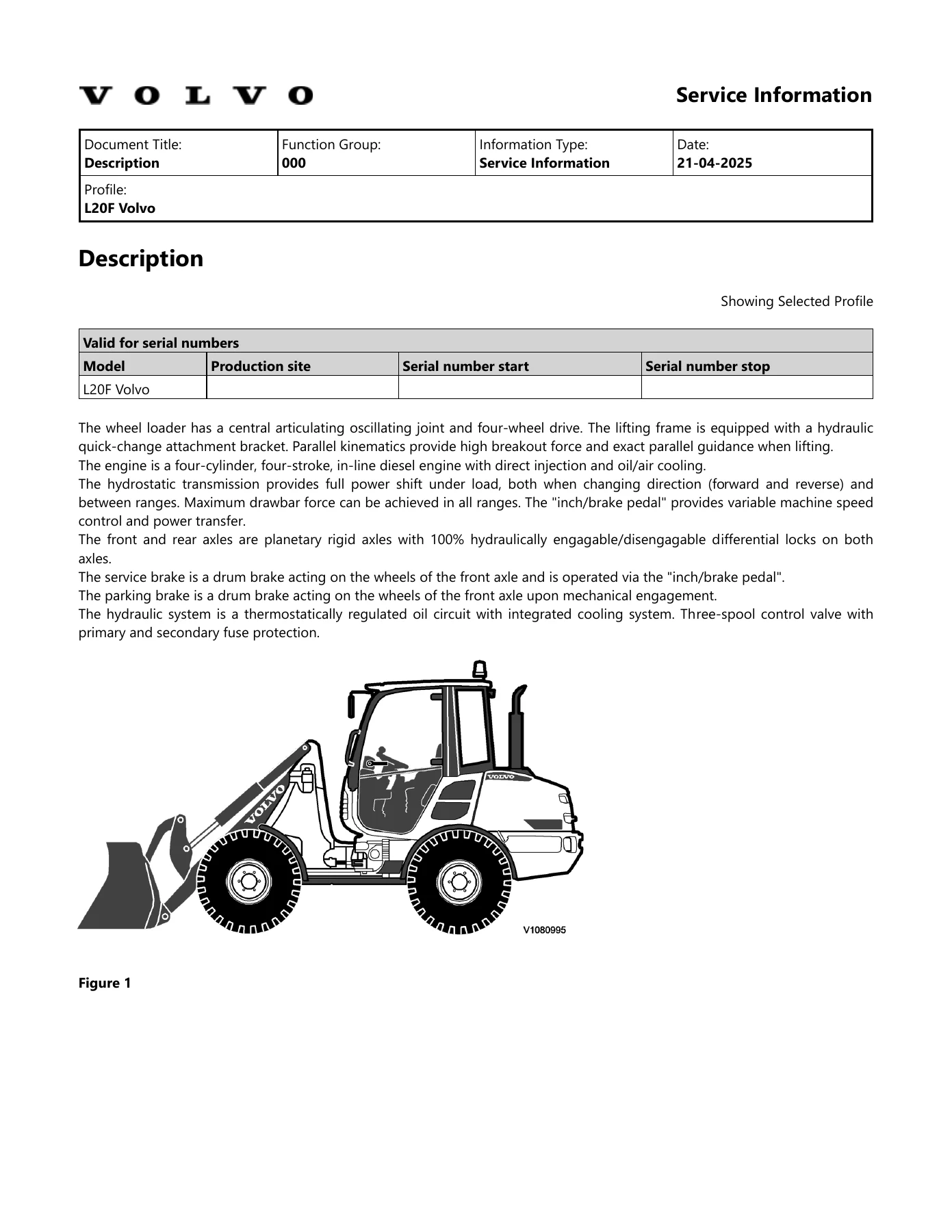 Volvo L20F L25F L28F Service Repair Manual - Compact Wheel Loader PDF - Image 2