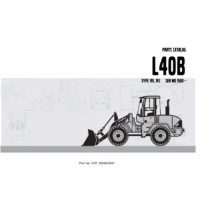 Volvo L40B Wheel Loader Parts Catalog VOE 64D9920041 - Type 191, 192