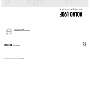 Volvo L90F Wheel Loader Parts Catalog 2021 - PUB 20009038-J PDF Download