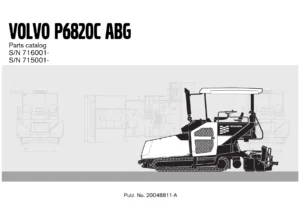 Volvo P6820C ABG Paver Parts Catalog 20048811-A - PDF Parts Manual