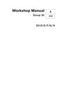 Volvo Penta D3-D, D3-E, D3-F, D3-G, D3-H Marine Engines Group 30 Electrical Workshop Manual