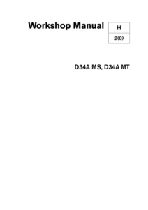 Volvo Penta D34A MS D34A MT Marine Diesel Engine Workshop Manual
