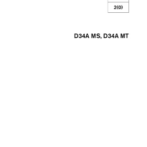Volvo Penta D34A MS D34A MT Marine Diesel Engine Workshop Manual