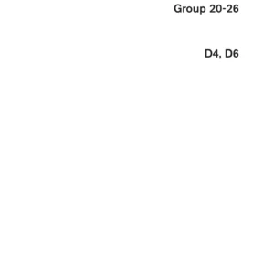 Volvo Penta D4 D6 Groups 20-26 Workshop Manual 47700149 - 01-2025 PDF