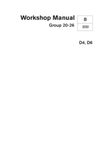 Volvo Penta D4 and D6 Inboard Diesel Engine Groups 20-26 Workshop Service Manual