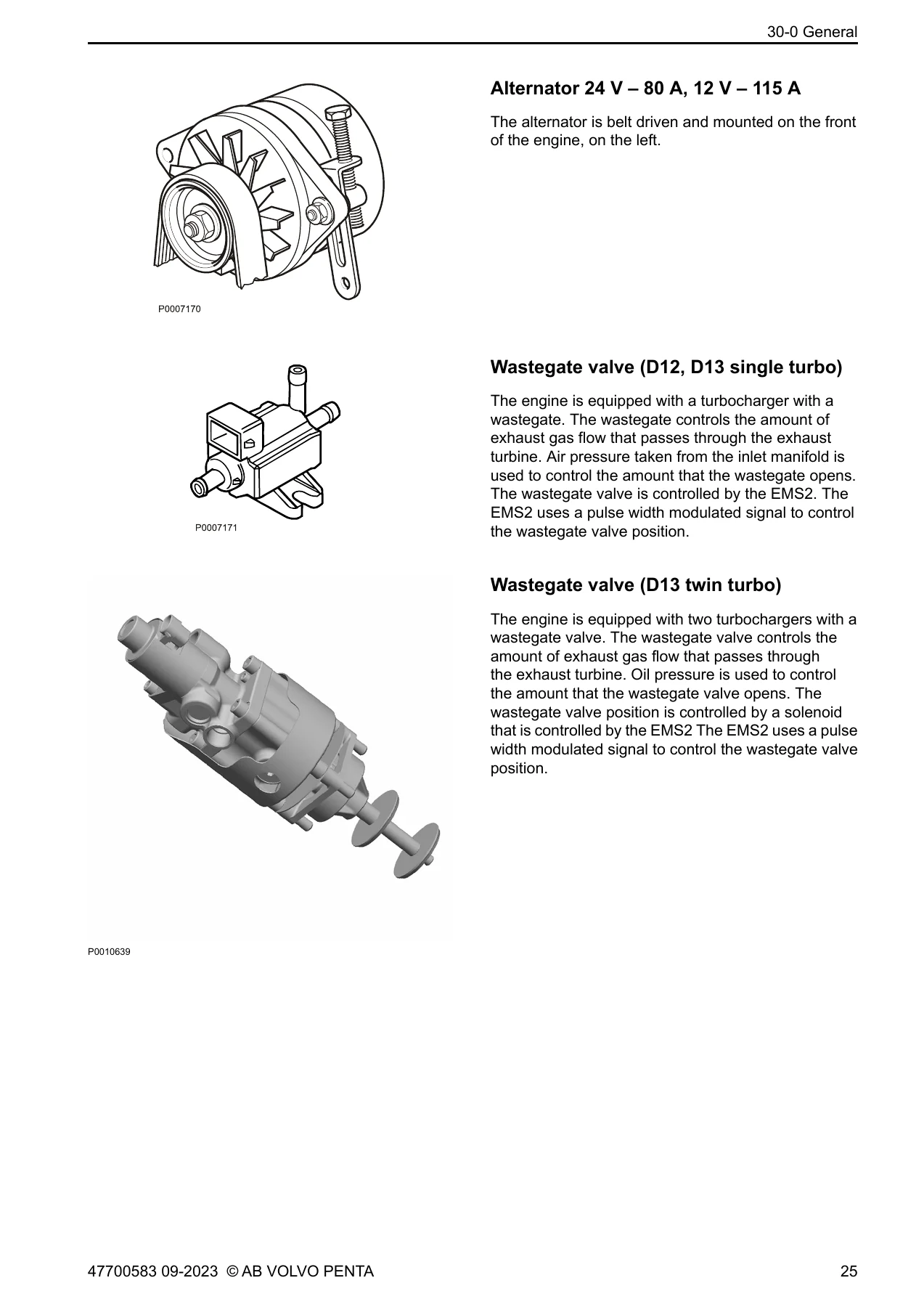 Volvo Penta D9 D11 D12 D13 D16 EMS 2 Electrical System Workshop Manual - Group 30 Marine Engines - Image 3