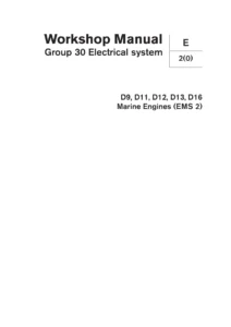 Volvo Penta D9 D11 D12 D13 D16 EMS 2 Electrical System Workshop Manual - Group 30 Marine Engines