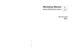 Volvo Penta D9, D12, D16 MCC Electrical System Workshop Manual (Group 30) - PDF Download