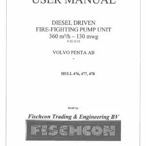 Volvo Penta Diesel Fire Fighting Pump Unit User Manual - 360 m³/h FiFi Pump Set TAMD63L