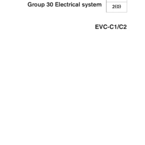 Volvo Penta EVC-C1 C2 Workshop Manual Group 30 Electrical System - PDF